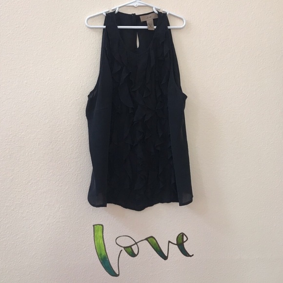 i.e. Tops - i.e. Black Frilly Top